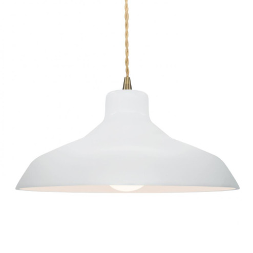 Large Loft 1-Light Pendant (254|CER-6265-WHT-ABRS-BEIG-TWST)