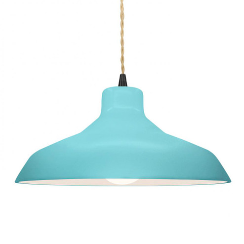 Large Loft 1-Light Pendant (254|CER-6265-RFPL-MBLK-BEIG-TWST)