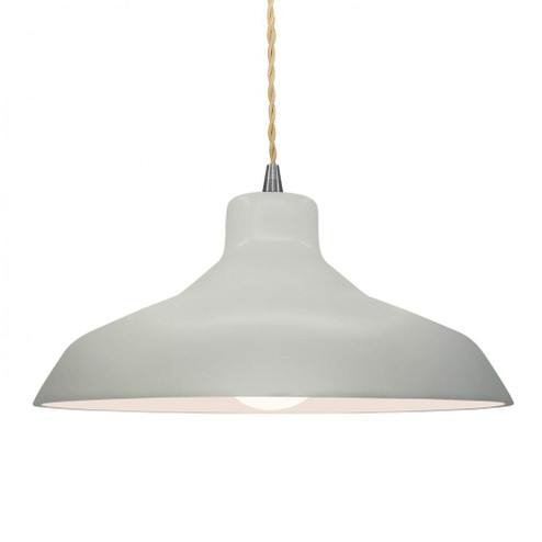 Large Loft 1-Light Pendant (254|CER-6265-MAT-NCKL-BEIG-TWST)