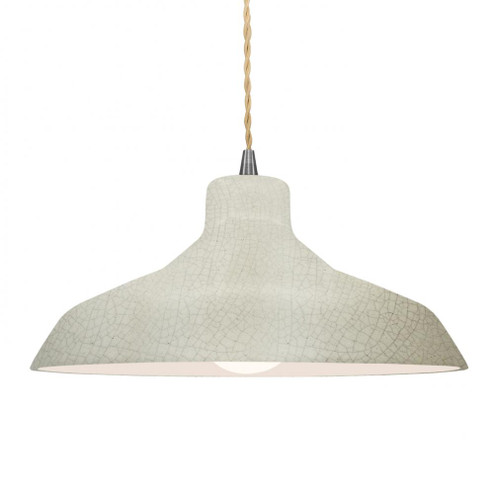 Large Loft 1-Light Pendant (254|CER-6265-CRK-NCKL-BEIG-TWST)