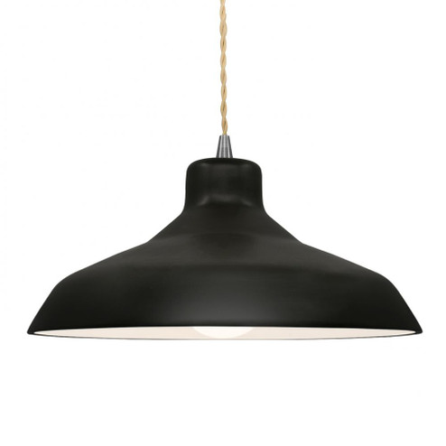 Large Loft 1-Light Pendant (254|CER-6265-CRB-NCKL-BEIG-TWST)