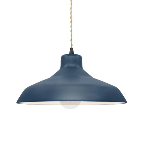 Medium Loft 1-Light Pendant (254|CER-6263-MID-MBLK-BEIG-TWST)