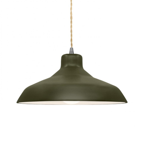 Medium Loft 1-Light Pendant (254|CER-6263-MGRN-NCKL-BEIG-TWST)