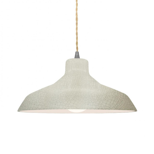 Medium Loft 1-Light Pendant (254|CER-6263-CRK-NCKL-BEIG-TWST)