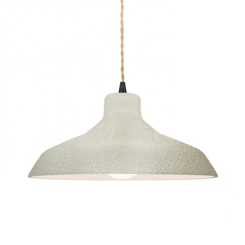 Medium Loft 1-Light Pendant (254|CER-6263-CRK-MBLK-BEIG-TWST)