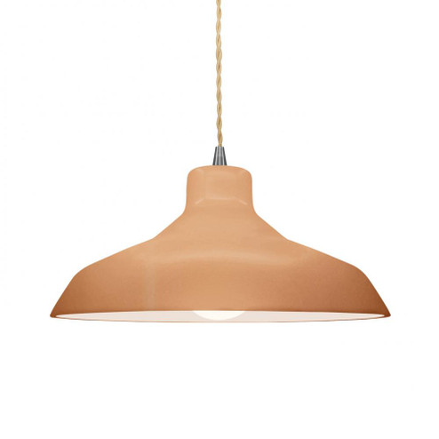 Medium Loft 1-Light Pendant (254|CER-6263-ADOB-NCKL-BEIG-TWST)