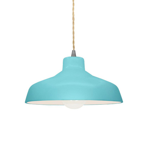 Small Loft 1-Light Pendant (254|CER-6260-RFPL-NCKL-BEIG-TWST)