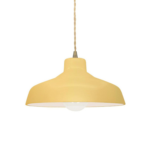 Small Loft 1-Light Pendant (254|CER-6260-MYLW-ABRS-BEIG-TWST)