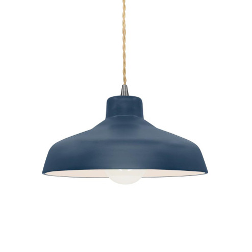 Small Loft 1-Light Pendant (254|CER-6260-MDMT-NCKL-BEIG-TWST)