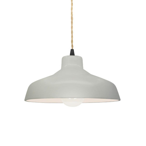 Small Loft 1-Light Pendant (254|CER-6260-MAT-MBLK-BEIG-TWST)