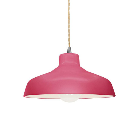 Small Loft 1-Light Pendant (254|CER-6260-CRSE-NCKL-BEIG-TWST)