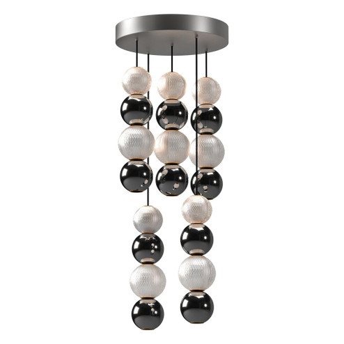 Onyx 5 Head Polished Nickel Dimmable LED Multi Pendant (7713|MP321805PN)