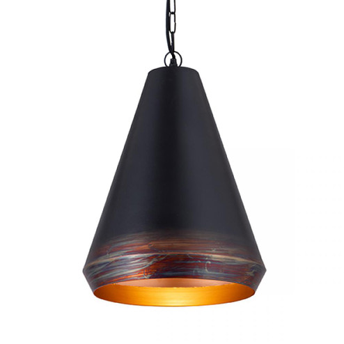 SOMA, Two Tone Color, 1 Lt 72'' Length Black Cloth Cord and Chain Pendant, 60W Type A (801|IPL2077B01TT)