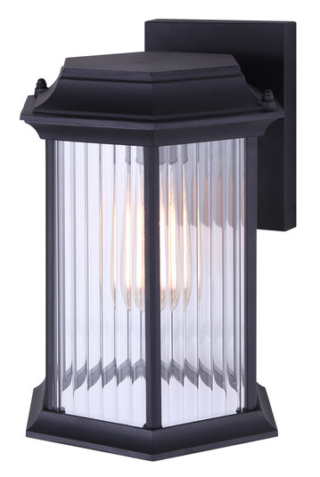 KITLEY, 1 Lt Outdoor Down Light, Clear Ribbed Glass, 100W Type A, 8 1/4'' W x 11'' H x 8 1/4&# (801|IOL348BK)