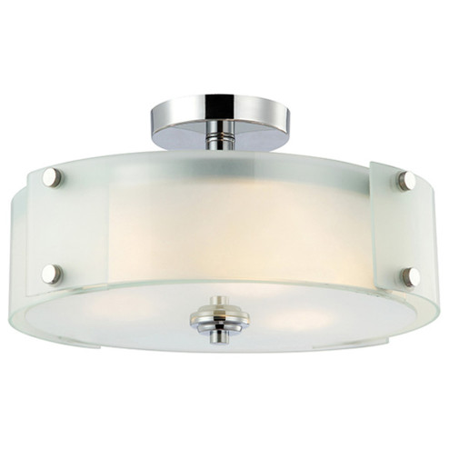 Ryker, 3 Lt Flush Mount, Frosted Glass, 60W Type A, 15'' W x 8'' H (801|IFM432A15CH)