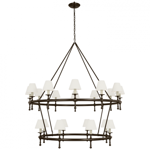 Classic 54'' Two-Tier Ring Chandelier (279|CHC 5825BZ-L)