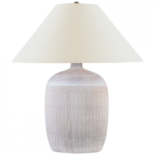 Portis 32'' Combed Round Table Lamp (279|CHA 8662WWT-L)