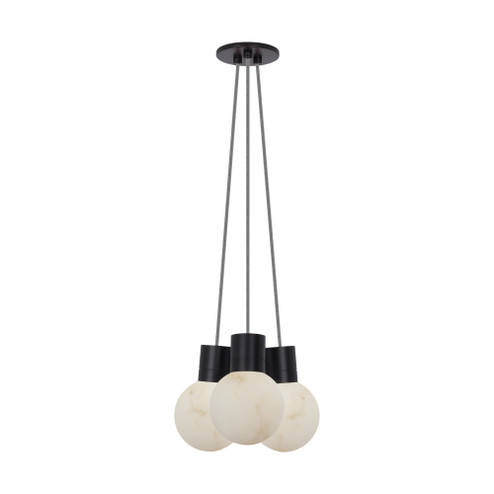 Mina Alabaster 3-Light Small Chandelier (7355|SLCH54222IB)