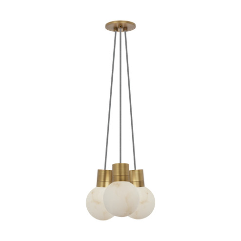 Mina Alabaster 3-Light Small Chandelier (7355|SLCH54222IHAB)