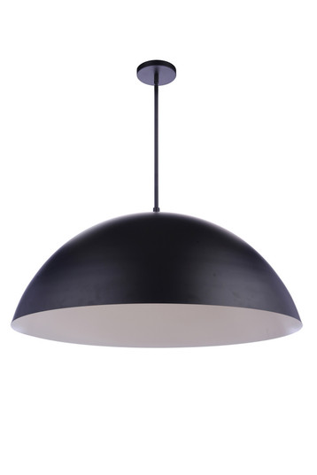 34.75” Diameter Sculptural Statement Dome Pendant in Flat Black (20|P1001FB-LED)
