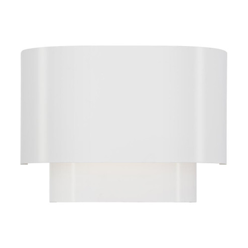 1 Light White ADA Sconce with White Metal Shade with Shiny White Inside (108|50299-03)