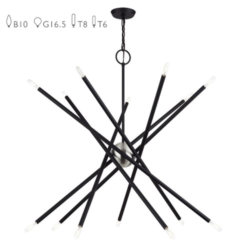 14 Light Black Extra Large Foyer Chandelier (108|47009-04)