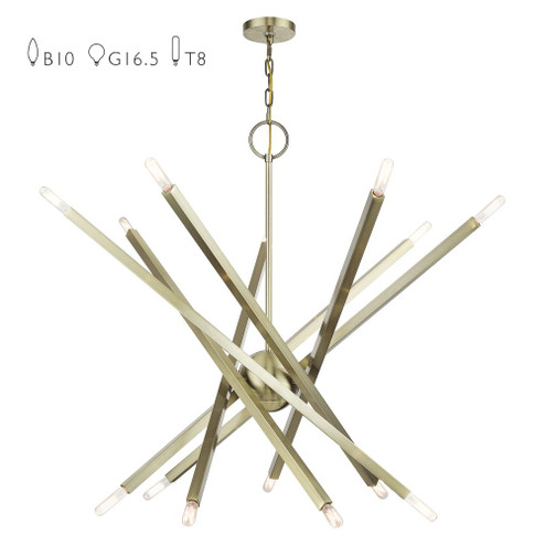 14 Light Antique Brass Extra Large Foyer Chandelier (108|46847-01)