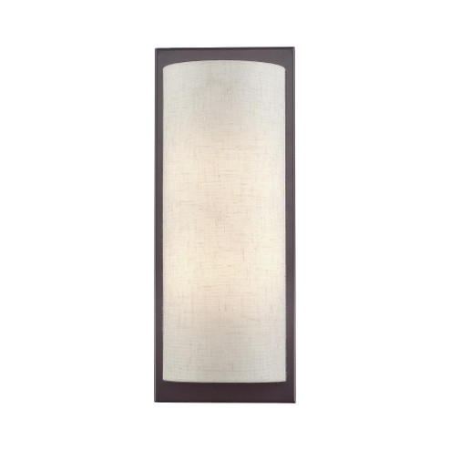 1 Light English Bronze Large ADA Sconce with Hand Crafted Oatmeal Fabric Shade (108|45231-92)