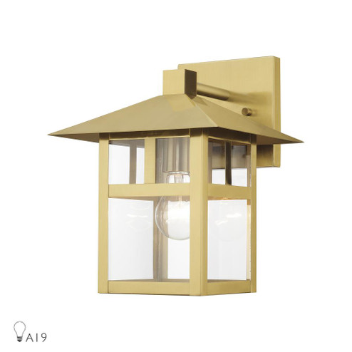 1 Light Textured Black Large Outdoor Wall Lantern with Clear Glass (108|21323-32)