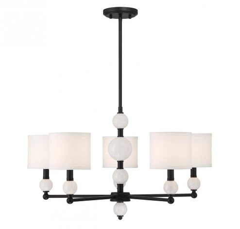 Cardiff 5-Light Chandelier in Matte Black (641|V6-L1-9722-5-89)