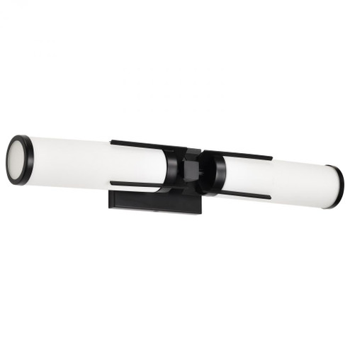 Roselle; 2 Light Vanity; Matte Black with White Glass (81|60/8052)