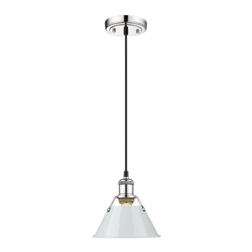 Orwell CH Small Pendant - 7'' in Chrome with Dusky Blue shade (36|3306-S CH-DB)