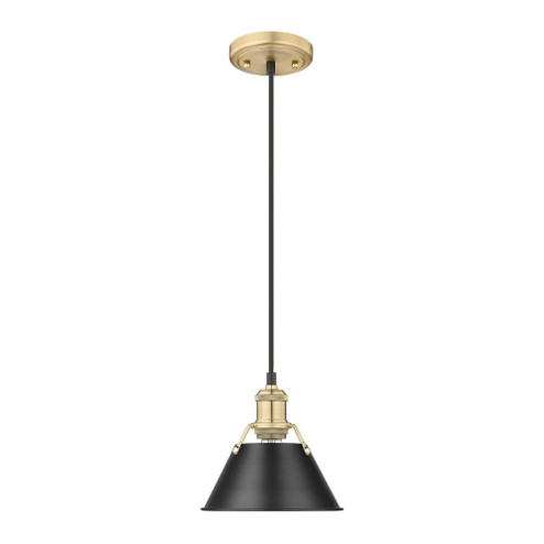 Orwell BCB Small Pendant - 7'' in Brushed Champagne Bronze with Matte Black shade (36|3306-S BCB-BLK)