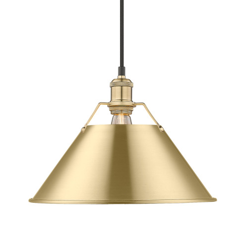 Yep by Golden Lighting Orwell 1-light 14in Pendant in Brushed Champagne Brass (36|3306-L BCB-BCB)