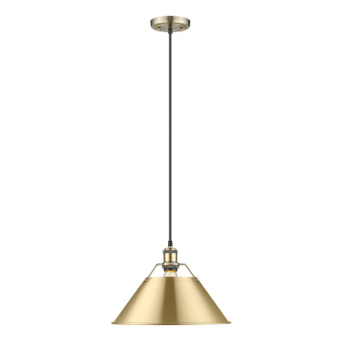 Orwell AB Large Pendant - 14'' in Aged Brass with Brushed Champagne Bronze shade (36|3306-L AB-BCB)