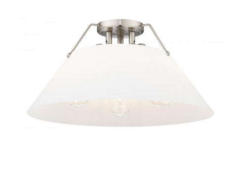 Orwell PW 3 Light Flush Mount in Pewter with Opal Glass (36|3306-3FM PW-OP)