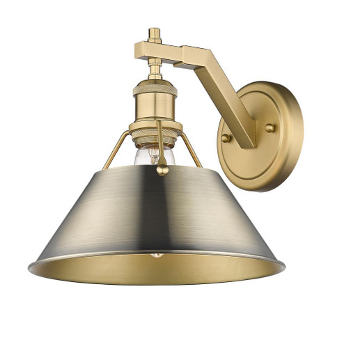 Orwell BCB 1 Light Wall Sconce in Brushed Champagne Bronze with Aged Brass shade (36|3306-1W BCB-AB)