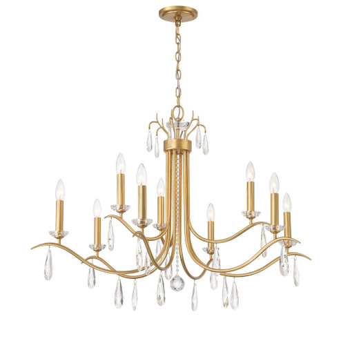 Rollins 9 Light Antique Gold Chandelier (205|ROL-18819-GA)