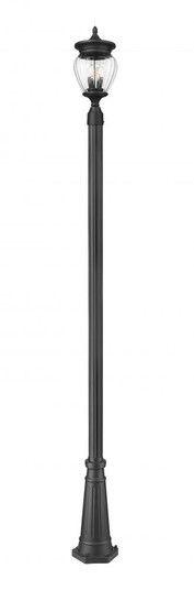 3 Light Outdoor Post Mounted Fixture (276|5016PHMR-519P-BK)