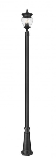 3 Light Outdoor Post Mounted Fixture (276|5016PHMR-5011P-BK)