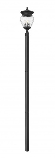 4 Light Outdoor Post Mounted Fixture (276|5016PHBR-5009P96-BK)