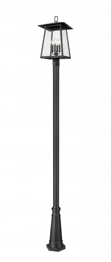 4 Light Outdoor Post Mounted Fixture (276|5015PHBR-5011P-BK)