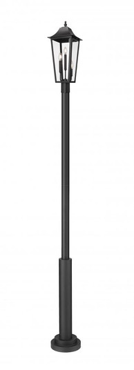 3 Light Outdoor Post Mounted Fixture (276|5008PHBR-5010P-BK)