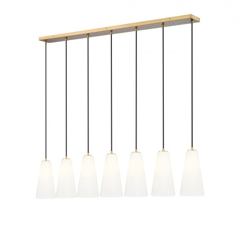 7 Light Linear Chandelier (276|3043P7-7L-MGLD)