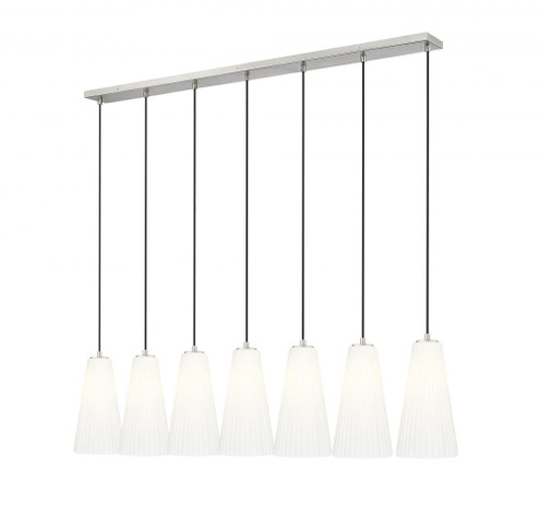 7 Light Linear Chandelier (276|3043P7-7L-BN)