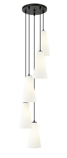 5 Light Chandelier (276|3043P7-5R-MB)
