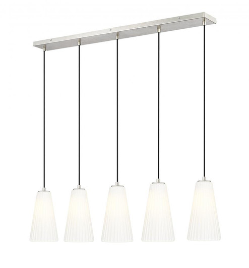 5 Light Linear Chandelier (276|3043P6-5L-BN)