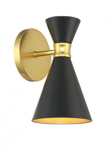 1 Light Wall Sconce in a Honey Gold Finish with Coal Metal Shades (77|P1826-248)