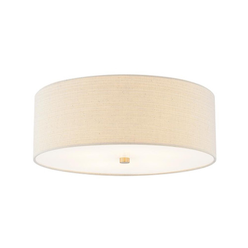 Classic 18'' Drum Flush-Mount (254|FAB-9731-CREM-BRSS)