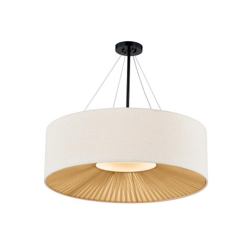 Warren 48'' Drum Pendant (254|FAB-9577-CREM-MBLK)